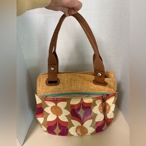 Fossil Large Floral Patterned Women's Shoulder Bag